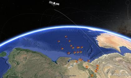 Aircraft Traffic Tracking Via Satellite