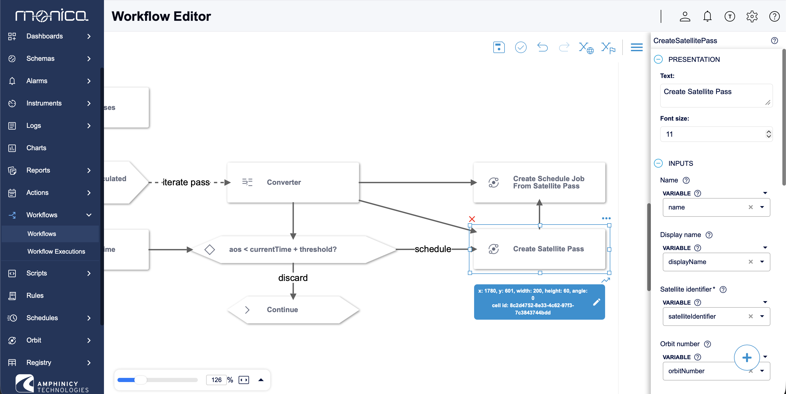 Monica M&C v8 - Workflow Editor